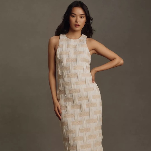 Anthropologie Endless Rose Sleeveless Racerback Midi Dress SzM